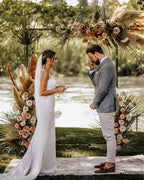 Robe de mariée sirène en dentelle avec bretelles spaghetti NumberSea, robe de mariée romantique en dentelle, MW505