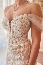 Nixen-Fantastisches Tüll-Süßherz-Trägerloses Bodenlanges Brautkleid mit Applikationen