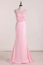 Mother Of The Bride Dress Mermaid Train Spandex With Beads