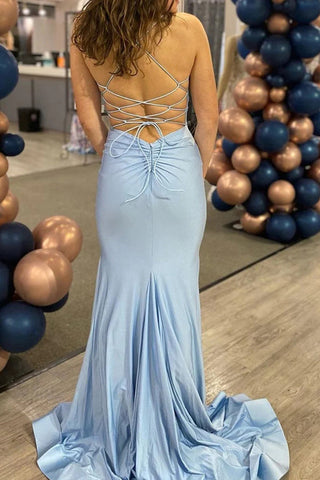 Meerjungfrau Enges Orange Langes Ballkleid Abendkleid PSK541