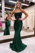 Abito da Sera Formale in Satin Sirena con Spalline a Spaghetti PSK520