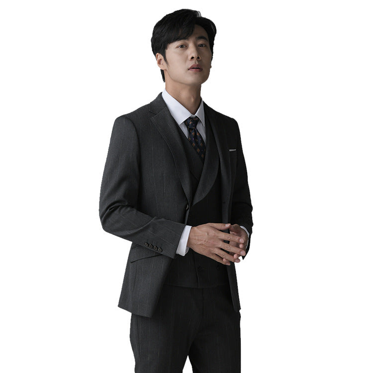 Men's Slim Fit Tuxedo Suit | 3-Piece Formal Wedding & Evening Wear Set