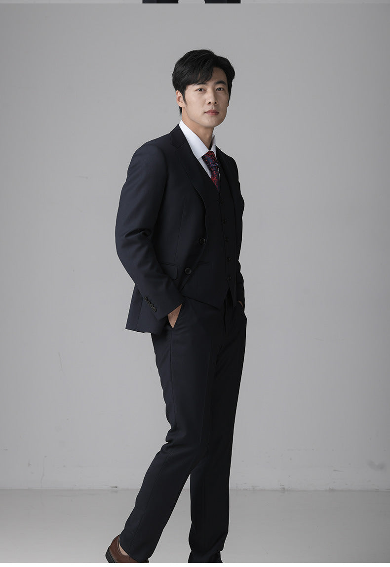 High end customized dress hall men's wedding suit wool high-end craftsmanship suit set tailor-made