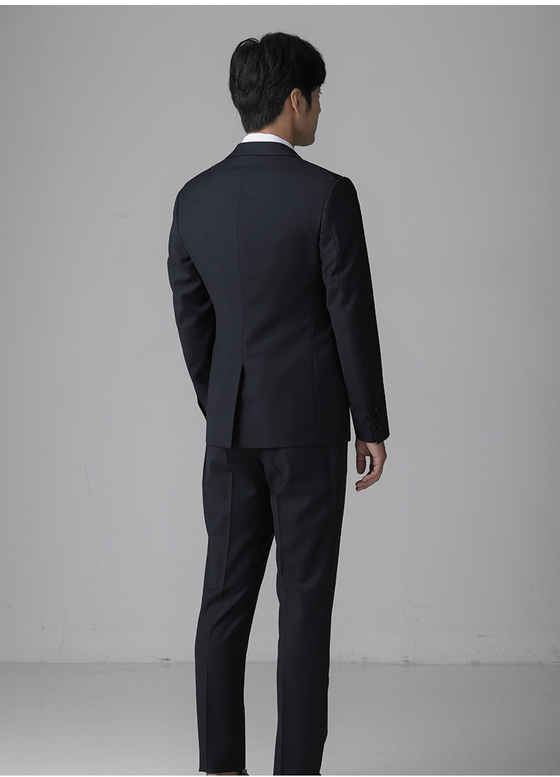 Fato de casamento masculino de alta costura personalizado, sala de vestidos, conjunto de fato em lã de alta qualidade, artesanato de luxo, sob medida