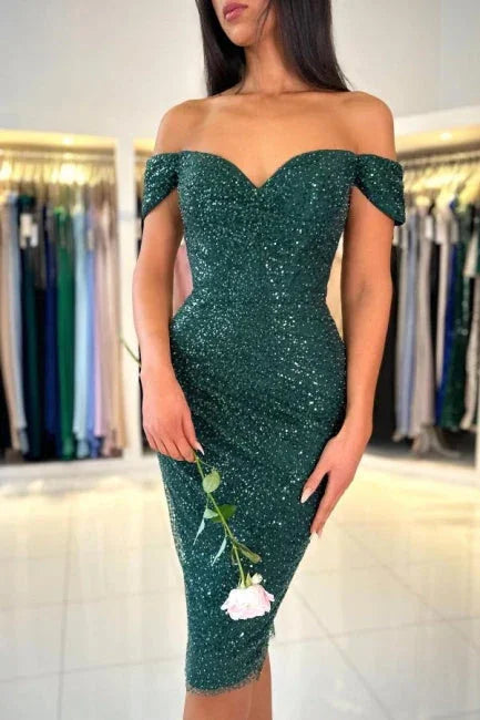 Bügelloses Herzausschnitt-Dunkelgrün-Kleid für den Homecoming