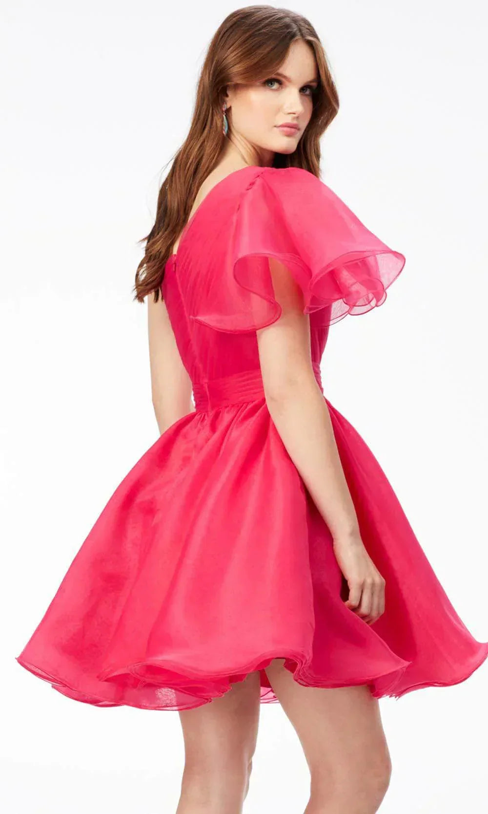Ein Flatterärmel Cocktailkleid SYH108