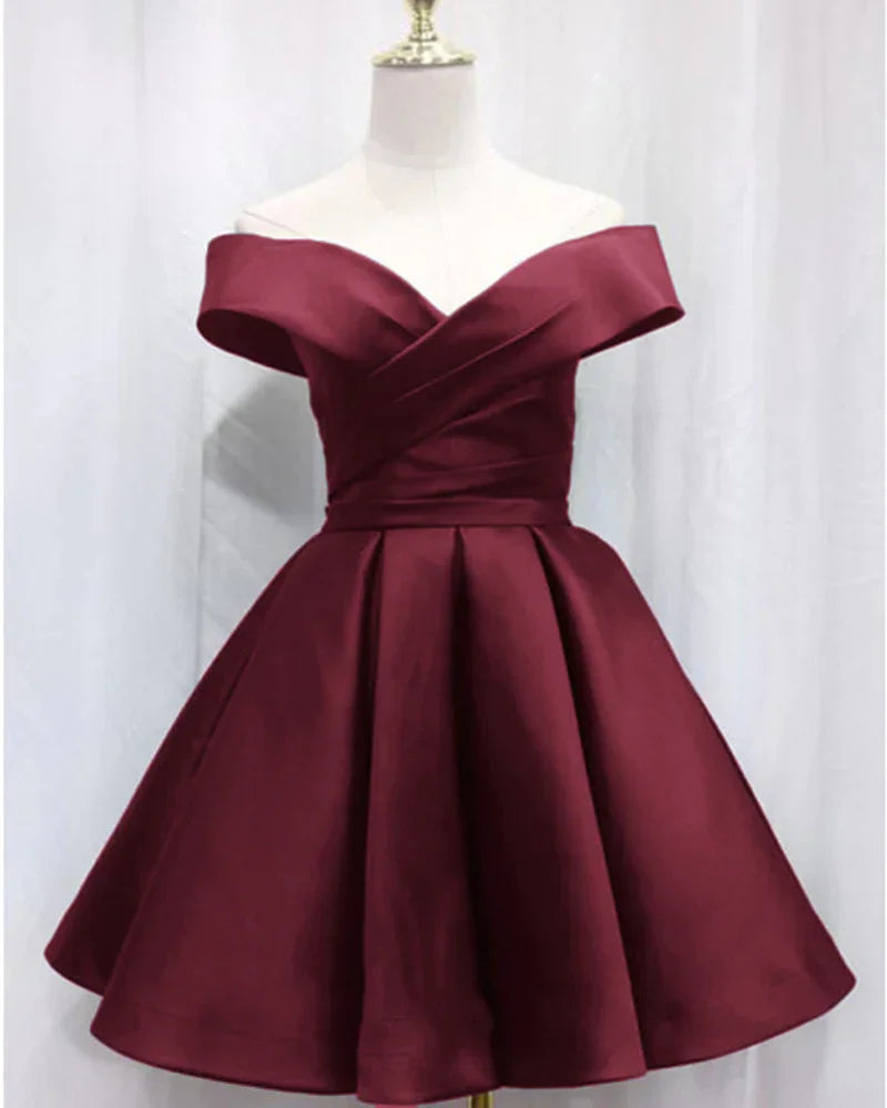 Einfaches Marineblaues Kurzes Homecoming-Kleid Rüschen-Minikleid Partykleider Maßgefertigte Damen-Partykleider Kurzes Abschlussballkleid Y2123