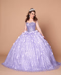 Robe de bal à manches longues avec motif floral en 3D par Calla SCL30002