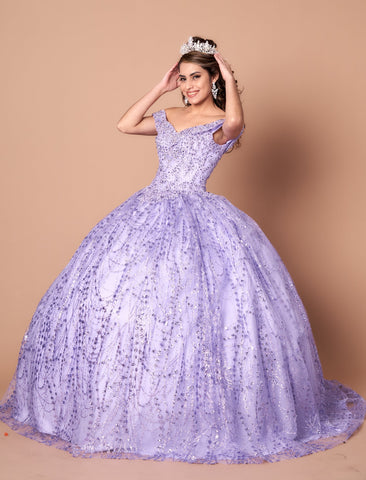 Ballkleid mit schulterfreiem Cape und Applikation von Calla SCL30003