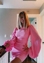 Liebliches Hot Pink Homecoming-Kleid Hot Pink Partykleid Y2307