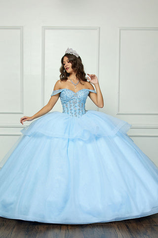 Schulterfreies Ballkleid mit Schleife von Petite Adele PQ1063