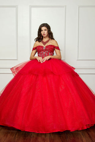 Schulterfreies Ballkleid mit Schleife von Petite Adele PQ1063