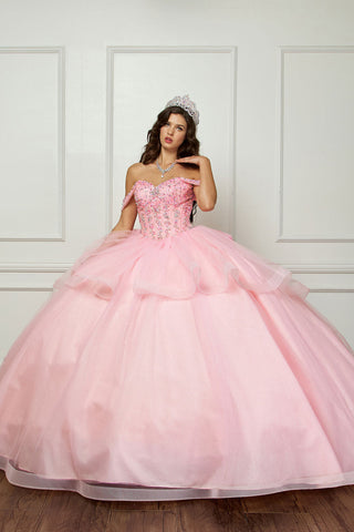 Schulterfreies Ballkleid mit Schleife von Petite Adele PQ1063