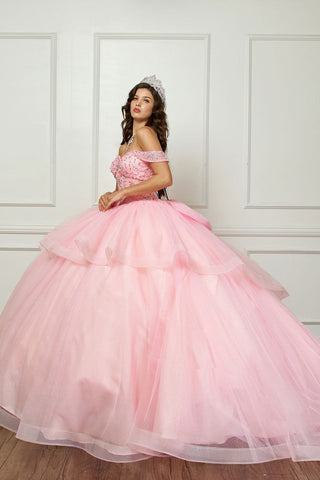 Schulterfreies Ballkleid mit Schleife von Petite Adele PQ1063