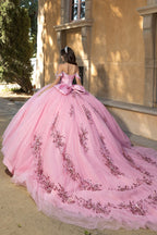 Off Shoulder Bow Ball Gown by Petite Adele PQ1072