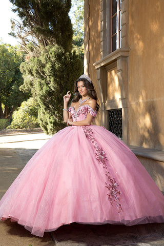 Schulterfreies Ballkleid mit Schleife von Petite Adele PQ1072