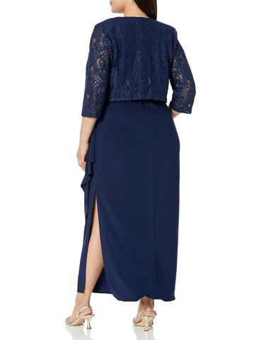 Kleider für die Brautmutter in Übergröße, Etuikleid, quadratisch, Chiffon, mit Jacke, 3/4-Ärmel