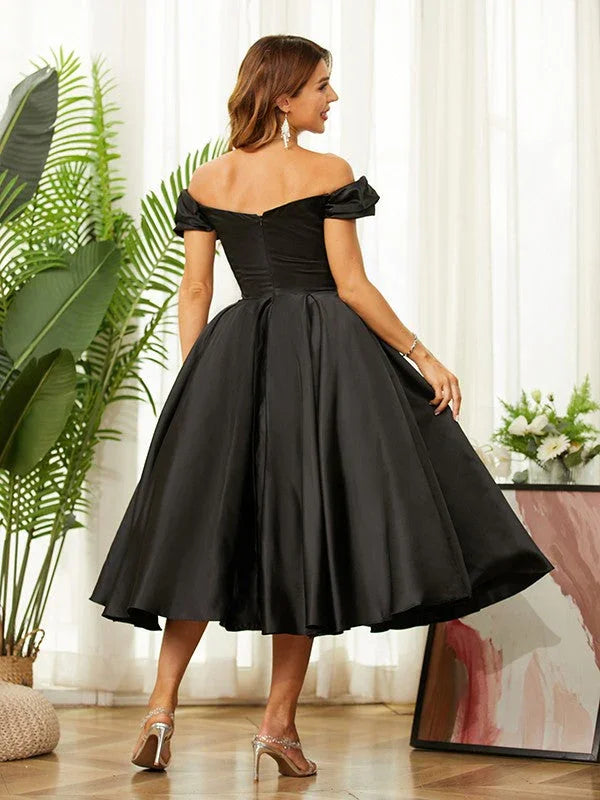 Vestidos de Regreso a Casa Sin Mangas a la Altura del Té SYH61
