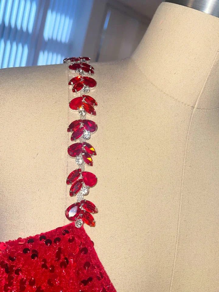 Vestido de Cumpleaños Dulce 16 de Línea A con Lentejuelas Falda Superpuesta Vestido de Baile de Regreso a Casa Popular Y07