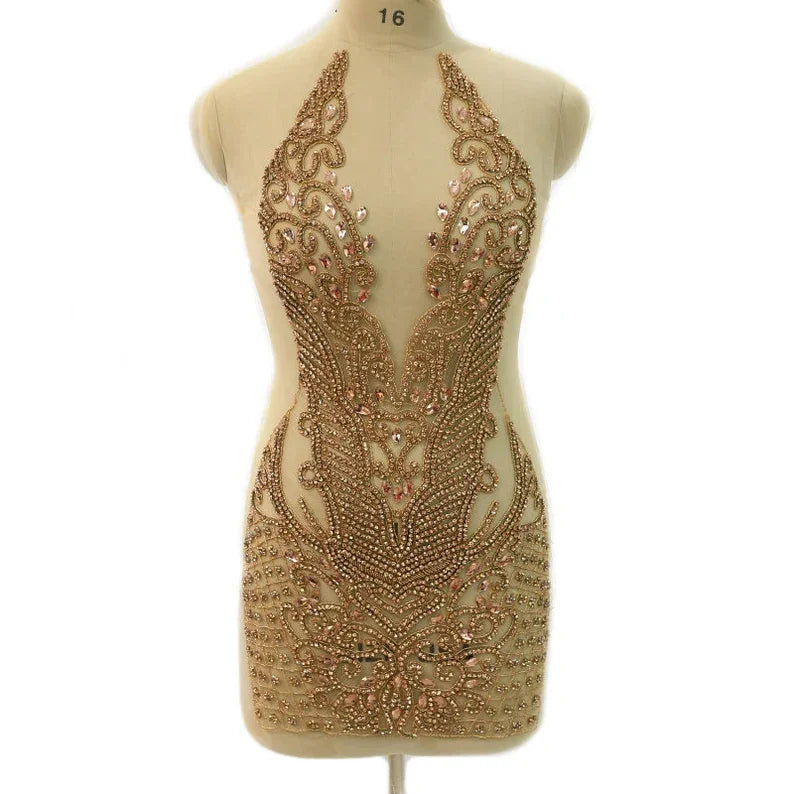 Vestido de Fiesta Lujoso y Pesado Hecho a Mano Vestido para el 22.º Cumpleaños Vestido Sexy Plateado/Dorado para el Baile de Regreso a Casa Y1426