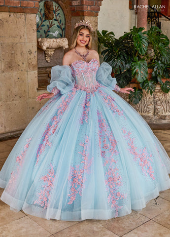 Trägerloses Korsett-Quinceanera-Kleid von Rachel Allan RQ1140