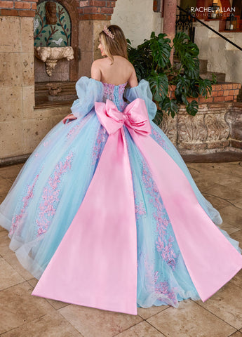 Trägerloses Korsett-Quinceanera-Kleid von Rachel Allan RQ1140