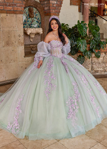 Trägerloses Korsett-Quinceanera-Kleid von Rachel Allan RQ1140