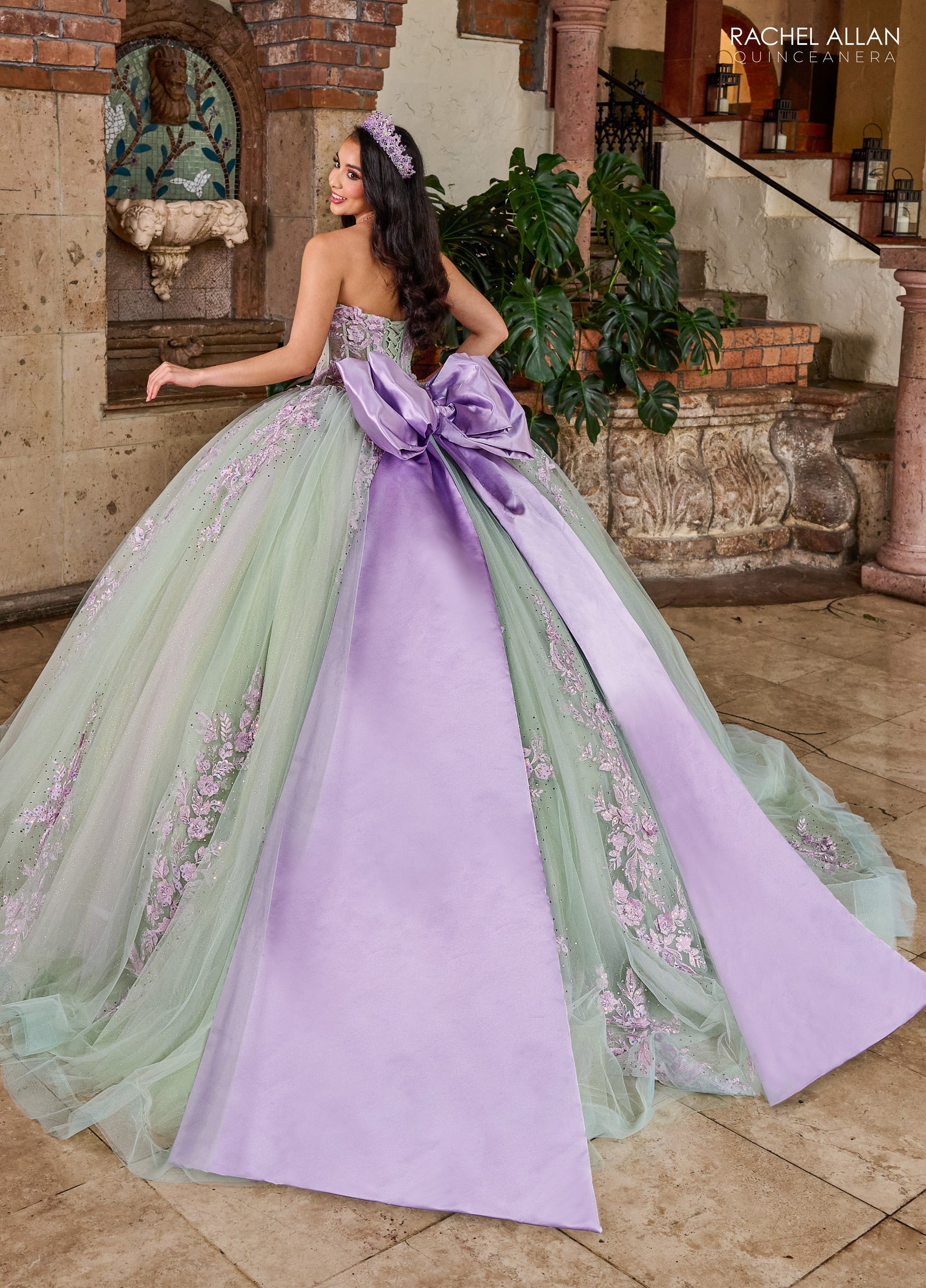 Strapless Corset Quinceanera Dress by Rachel Allan RQ1140