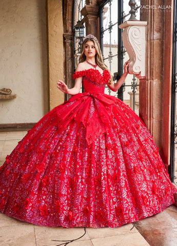 Vestido de quinceanera ombro a ombro, de Rachel Allan RQ1141