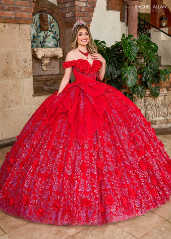 Vestido de quinceanera ombro a ombro, de Rachel Allan RQ1141