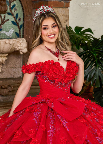 Vestido de quinceanera ombro a ombro, de Rachel Allan RQ1141