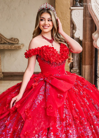 Vestido de quinceanera ombro a ombro, de Rachel Allan RQ1141