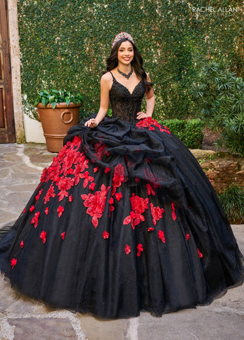 Vestido de quinceanera com decote ombro a ombro, de Rachel Allan RQ1144