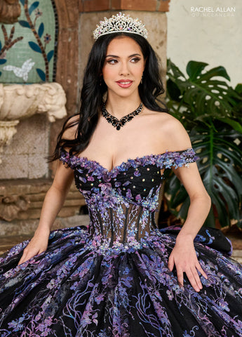 Schulterfreies Quinceanera-Kleid von Rachel Allan RQ1146
