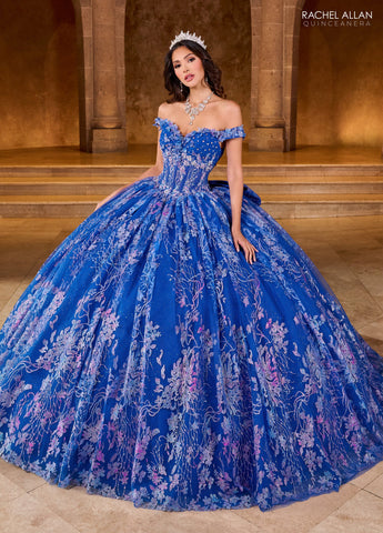 Schulterfreies Quinceanera-Kleid von Rachel Allan RQ1146