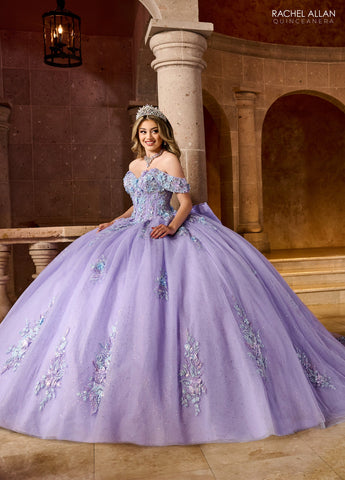 Vestido de quinceanera ombro a ombro, de Rachel Allan RQ1153