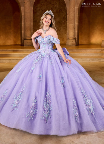 Vestido de quinceanera ombro a ombro, de Rachel Allan RQ1153