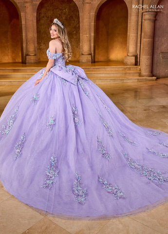 Vestido de quinceanera ombro a ombro, de Rachel Allan RQ1153