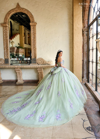 Vestido de quinceanera ombro a ombro, de Rachel Allan RQ1153