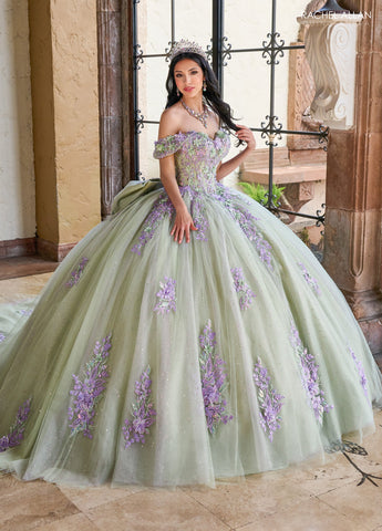 Vestido de quinceanera ombro a ombro, de Rachel Allan RQ1153