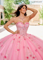 Strapless Cape Quinceanera Dress by Rachel Allan RQ1155