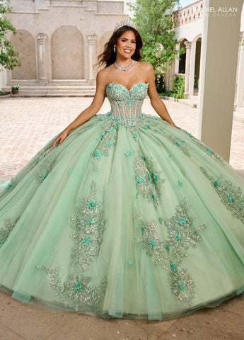 Trägerloses Cape Quinceanera-Kleid von Rachel Allan RQ1155