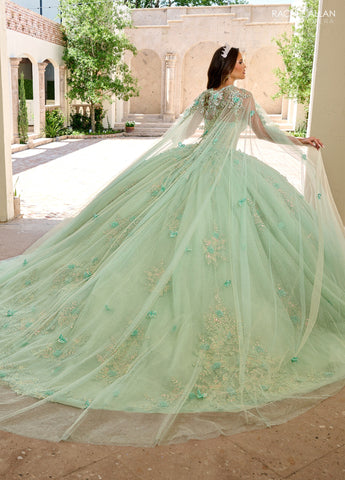 Trägerloses Cape Quinceanera-Kleid von Rachel Allan RQ1155