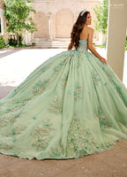 Strapless Cape Quinceanera Dress by Rachel Allan RQ1155
