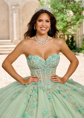 Trägerloses Cape Quinceanera-Kleid von Rachel Allan RQ1155