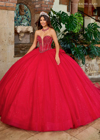 Trägerloses Quinceanera-Kleid von Rachel Allan RQ1156