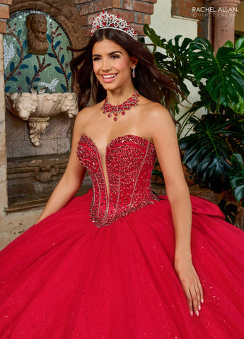 Trägerloses Quinceanera-Kleid von Rachel Allan RQ1156