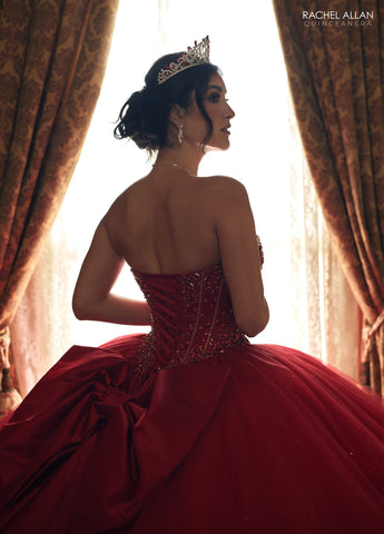 Trägerloses Quinceanera-Kleid von Rachel Allan RQ1156