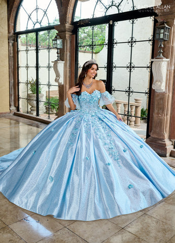 3D-Blumen-Quinceanera-Kleid mit Herzausschnitt von Rachel Allan RQ1157