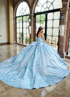 Vestido de quinceanera com estampado floral 3D e coração de Rachel Allan RQ1157